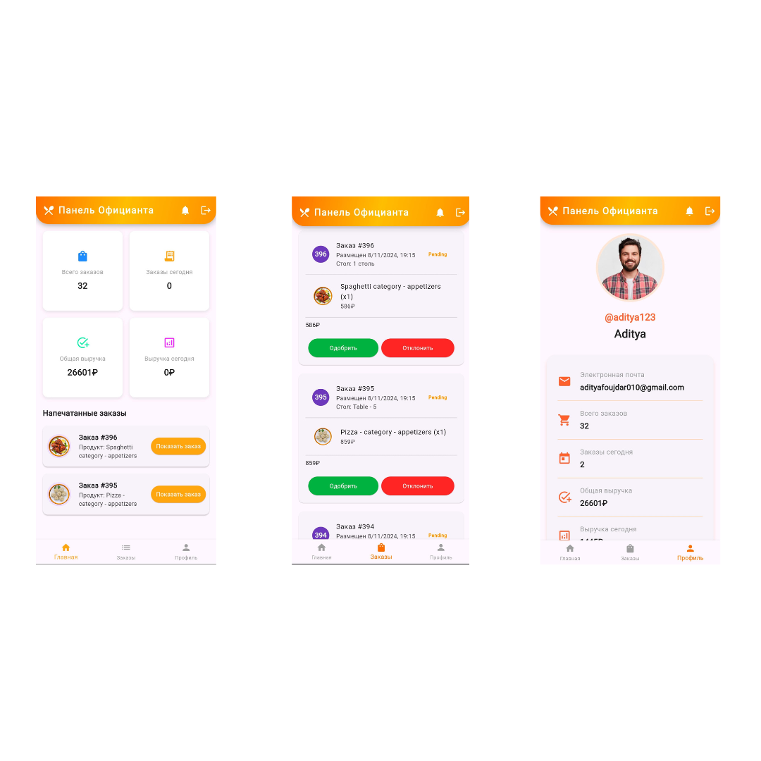 Mosrek Waiter App – Real-Time Order Management